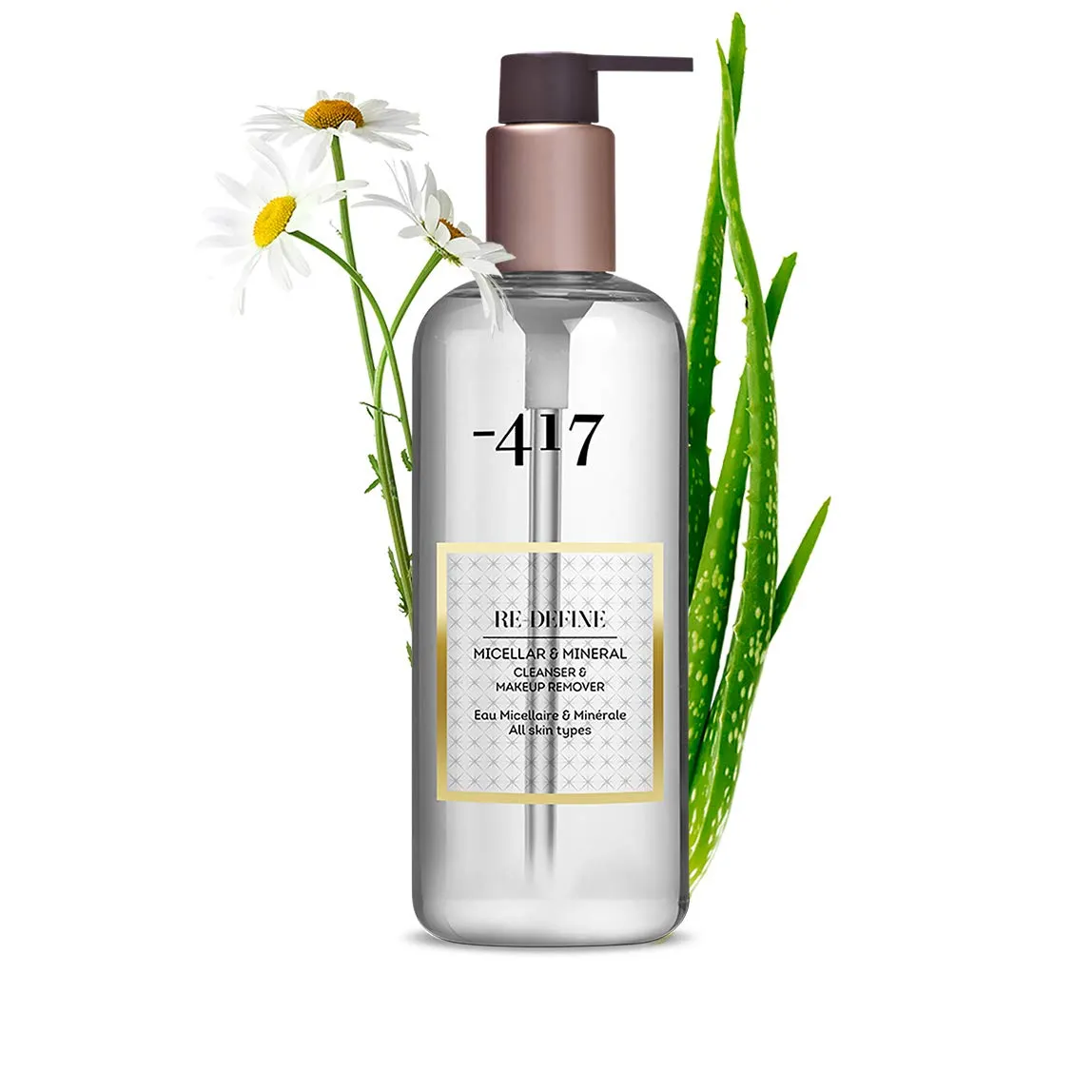 -417 Dead Sea Cosmetics  Micellar & Mineral Cleanser & Make Up Remover - Perfect for Makeup Removal