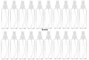 20 pack 60ml 2OZ Extra Fine Mist Mini Spray Bottles with Atomizer Pumps- for Essential Oils Travel Perfume Bulk Portable Makeup PP/PET Refillable Plastic