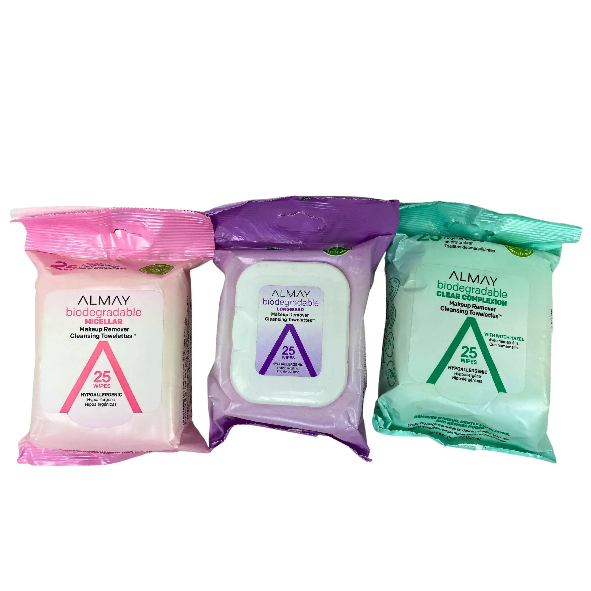 Almay Biodegradable Wipes Mix (50  Pcs Lot)