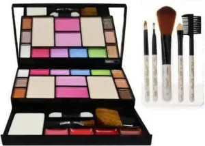 Bingeable Combo of Eye Shadow Makeup Kits with (5 Pcs Brush)