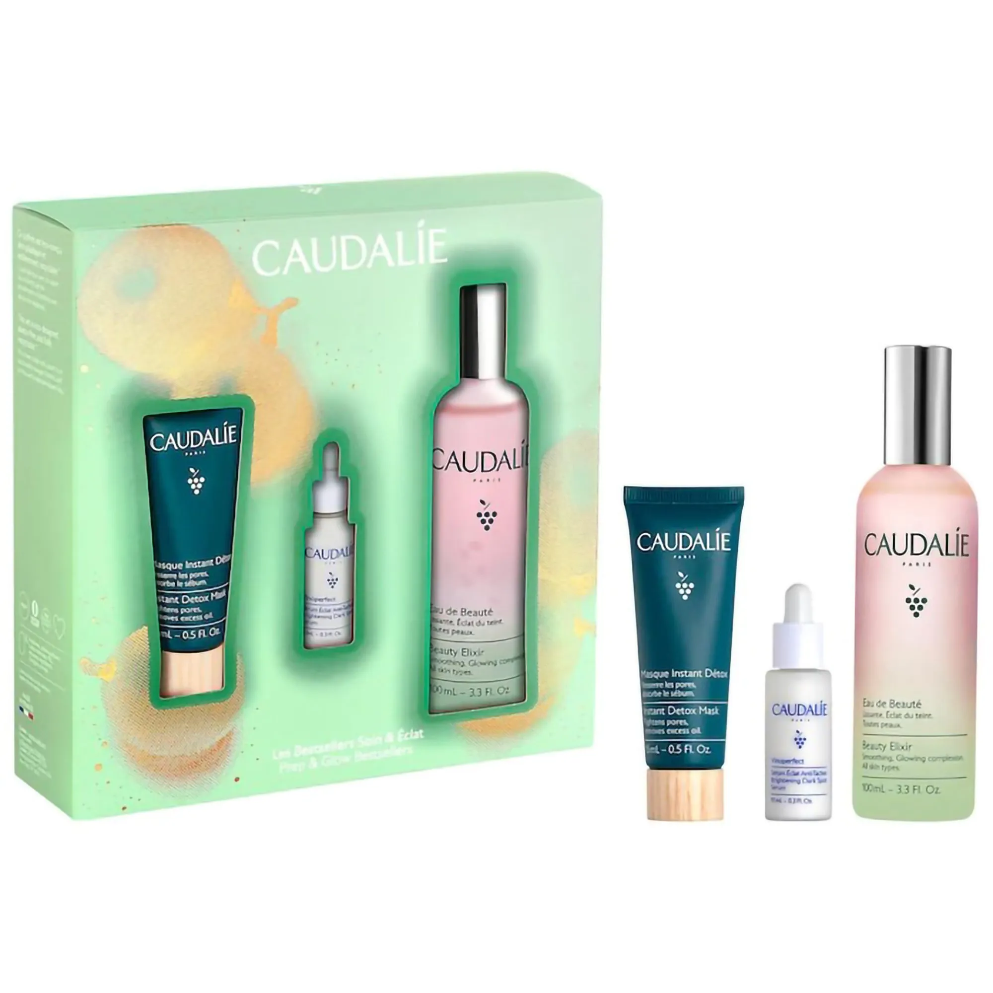 Caudalie Prep & Glow Best-Sellers Set-Holiday 2024