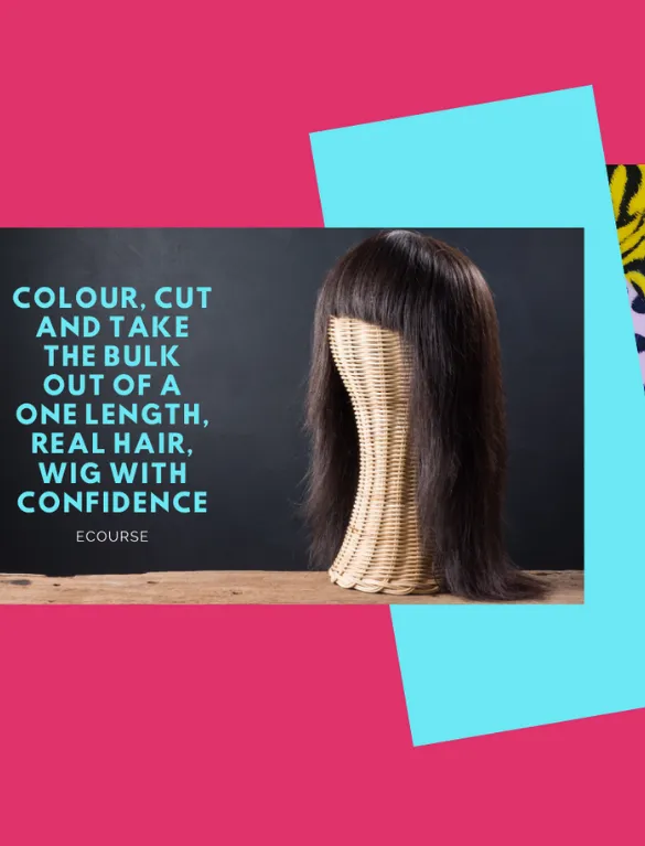 Cut, colour and take the bulk out of a one length, real hair, wig with confidence - ecourse