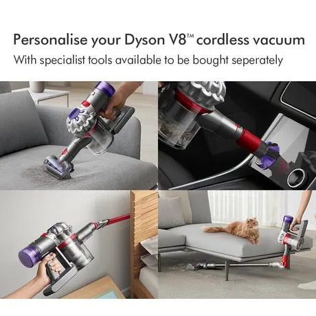 Dyson V8 2023 Cordless Stick Vacuum Cleaner Up To 40 Minutes Run Time Silver