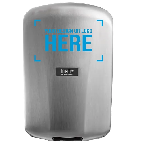 Excel Dryer ThinAir® TA-SBH-SI (Special Image) Hand Dryer with Electrostatic HEPA Filter - CUSTOM GRAPHICS on Brushed Stainless Steel Surface Mounted ADA-Compliant High Speed Automatic