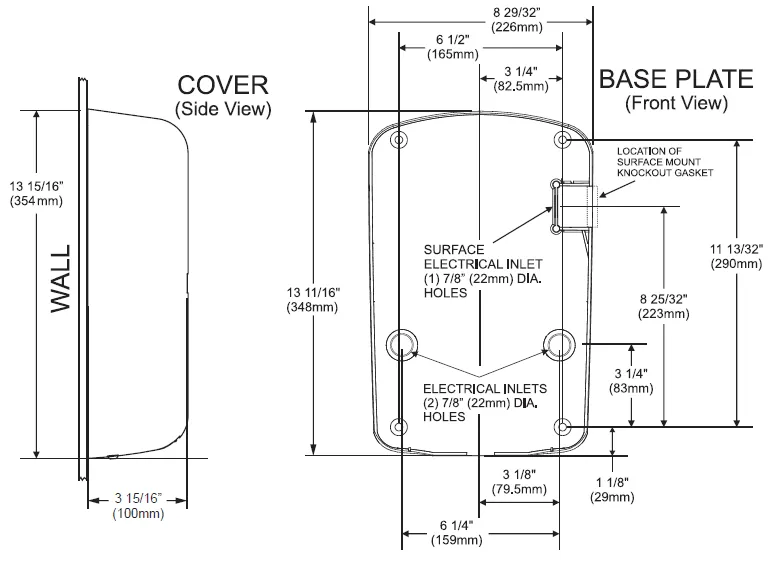 Excel Dryer ThinAir® TA-SBH-SI (Special Image) Hand Dryer with Electrostatic HEPA Filter - CUSTOM GRAPHICS on Brushed Stainless Steel Surface Mounted ADA-Compliant High Speed Automatic