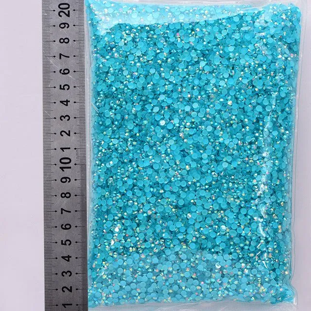 Jelly resin flat diamond nail beauty mobile phone case decorative water drill DIY decoration clothing accessories manufacturers wholesale