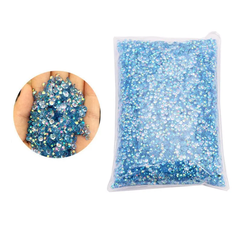 Jelly resin flat diamond nail beauty mobile phone case decorative water drill DIY decoration clothing accessories manufacturers wholesale