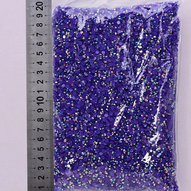 Jelly resin flat diamond nail beauty mobile phone case decorative water drill DIY decoration clothing accessories manufacturers wholesale