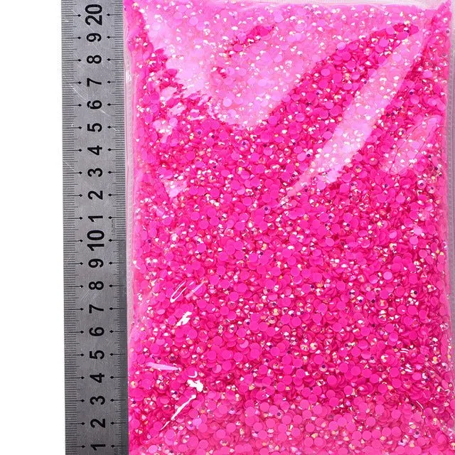 Jelly resin flat diamond nail beauty mobile phone case decorative water drill DIY decoration clothing accessories manufacturers wholesale