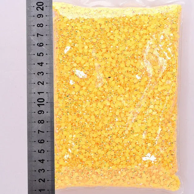 Jelly resin flat diamond nail beauty mobile phone case decorative water drill DIY decoration clothing accessories manufacturers wholesale