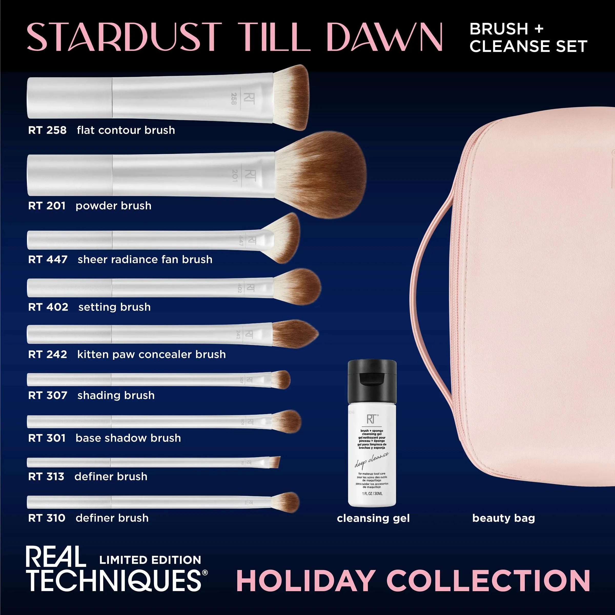 Limited Edition Stardust Till Dawn Brush   Cleanse Set