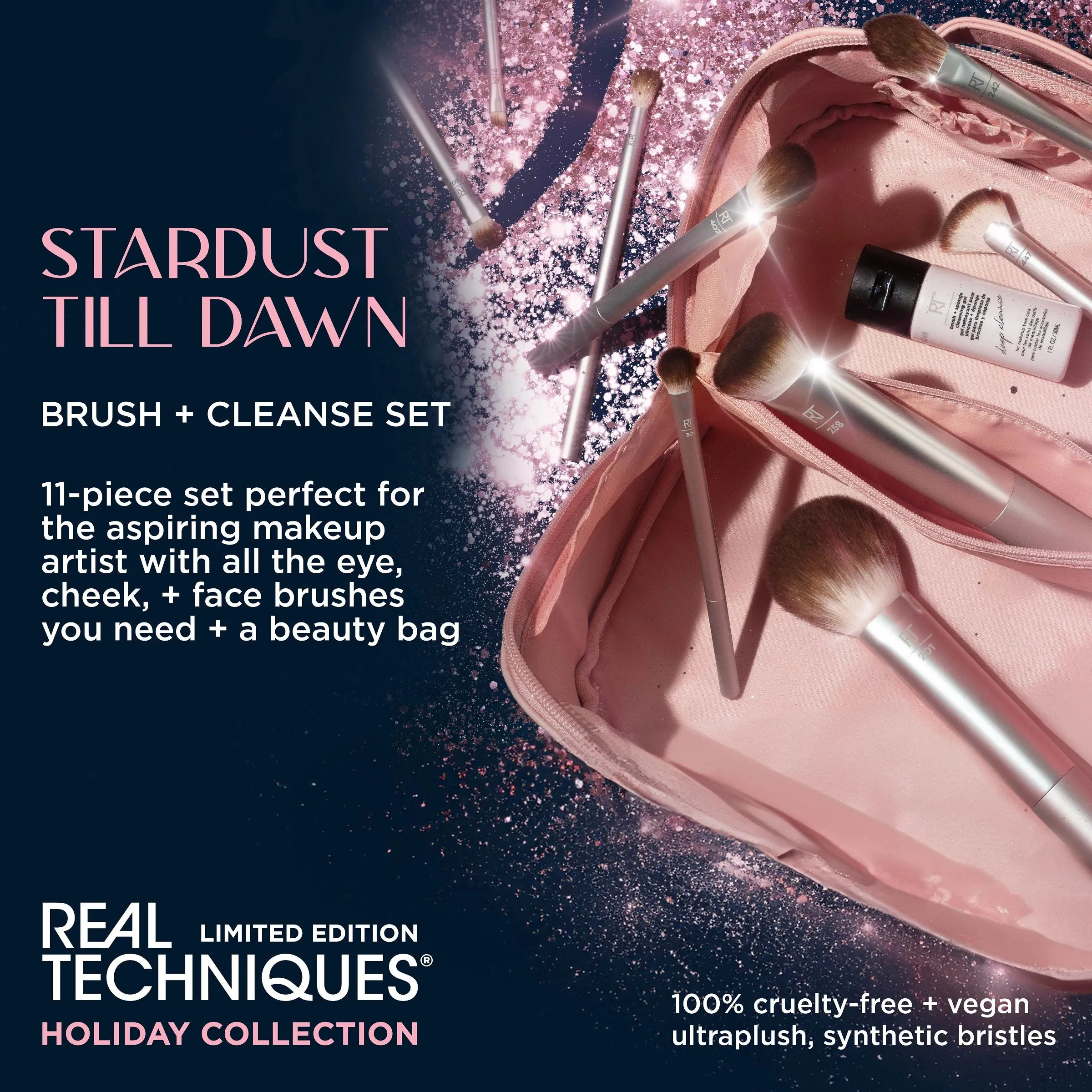 Limited Edition Stardust Till Dawn Brush   Cleanse Set