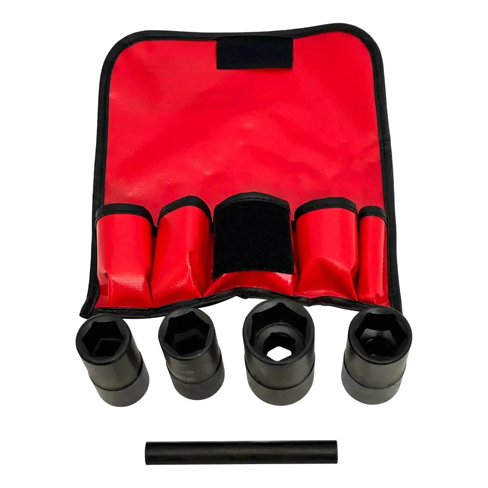 LTI 1/2" Dr. Dual Side Lug Nut Removal Kit w/ Punch, 5 Pc - LT1230