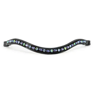 Paris Navette Crystal Patent Midline Browband - Tanzanite, Light Sapphire & Peridot Shimmer