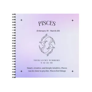 Paschal, March, Birthday 8.5" x 8.5" Softcover Notebook in 6 Styles with Lucky Numbers and Birthday Trees List