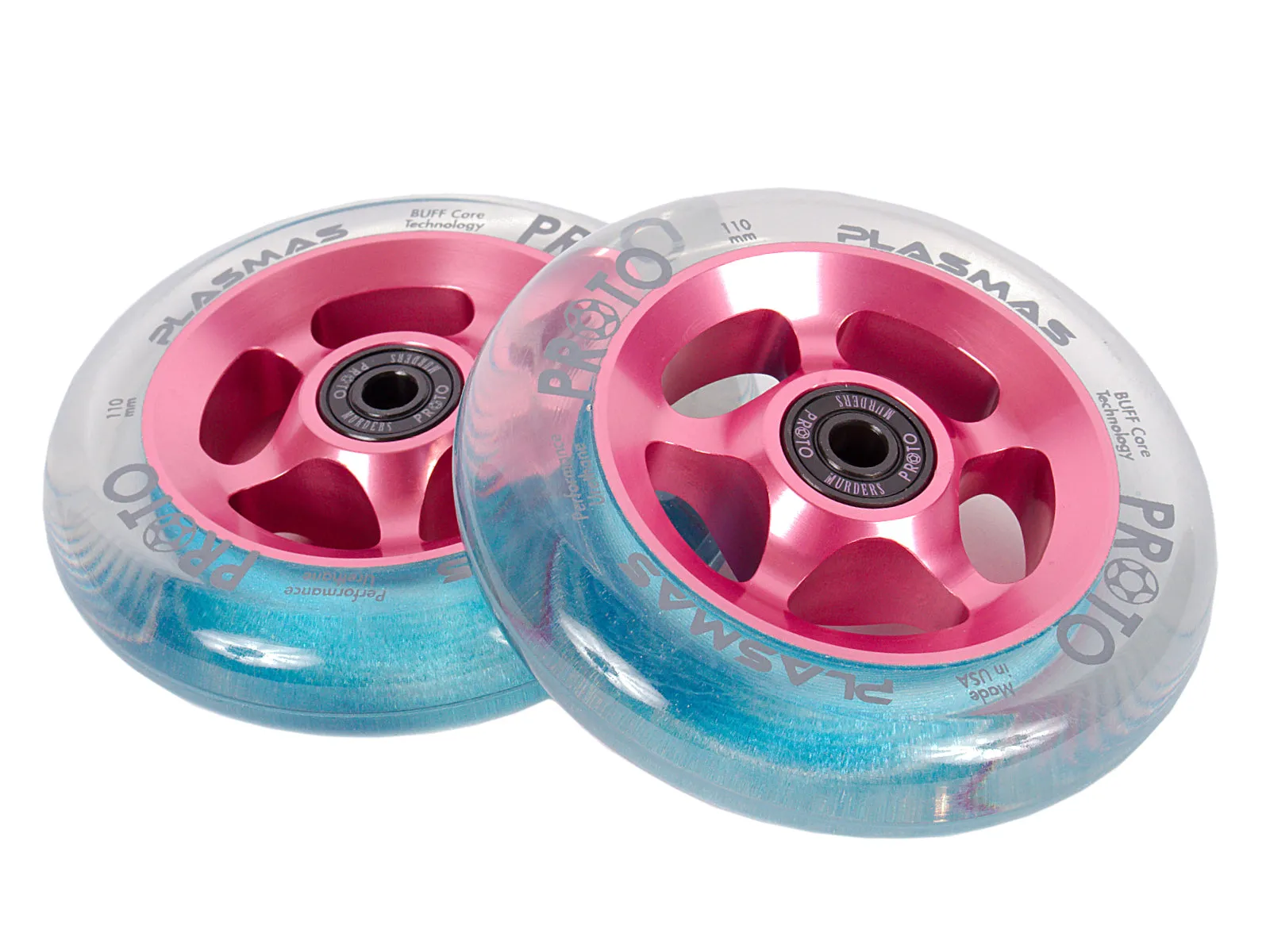 Proto Plasmas Wheels 110mm - Neon Pink (Pair)