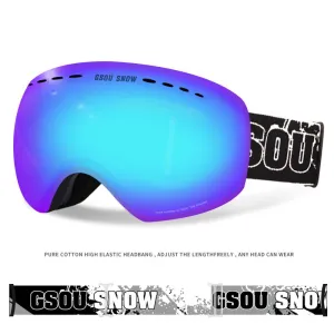 Ski Goggles , Snowmobile Skate Goggles for Men & Women - Anti-Fog ,100% UV Protection