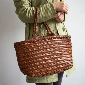 Soft Woven Italian Leather Tote Bag | Italian Woven Italian Slouchy Bag, Handmade Woven Leather Purse, Gift for Her