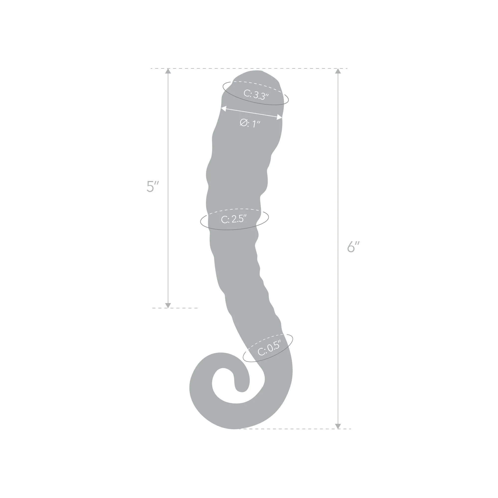 Spiral Aqua Blue Artisanal Dildo