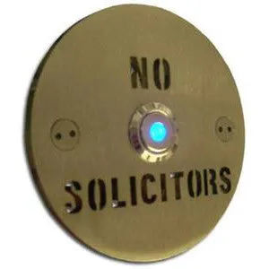 Stainless Steel NO SOLICITORS Round Doorbell